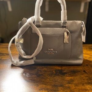 Coach Silver Leather Satchel